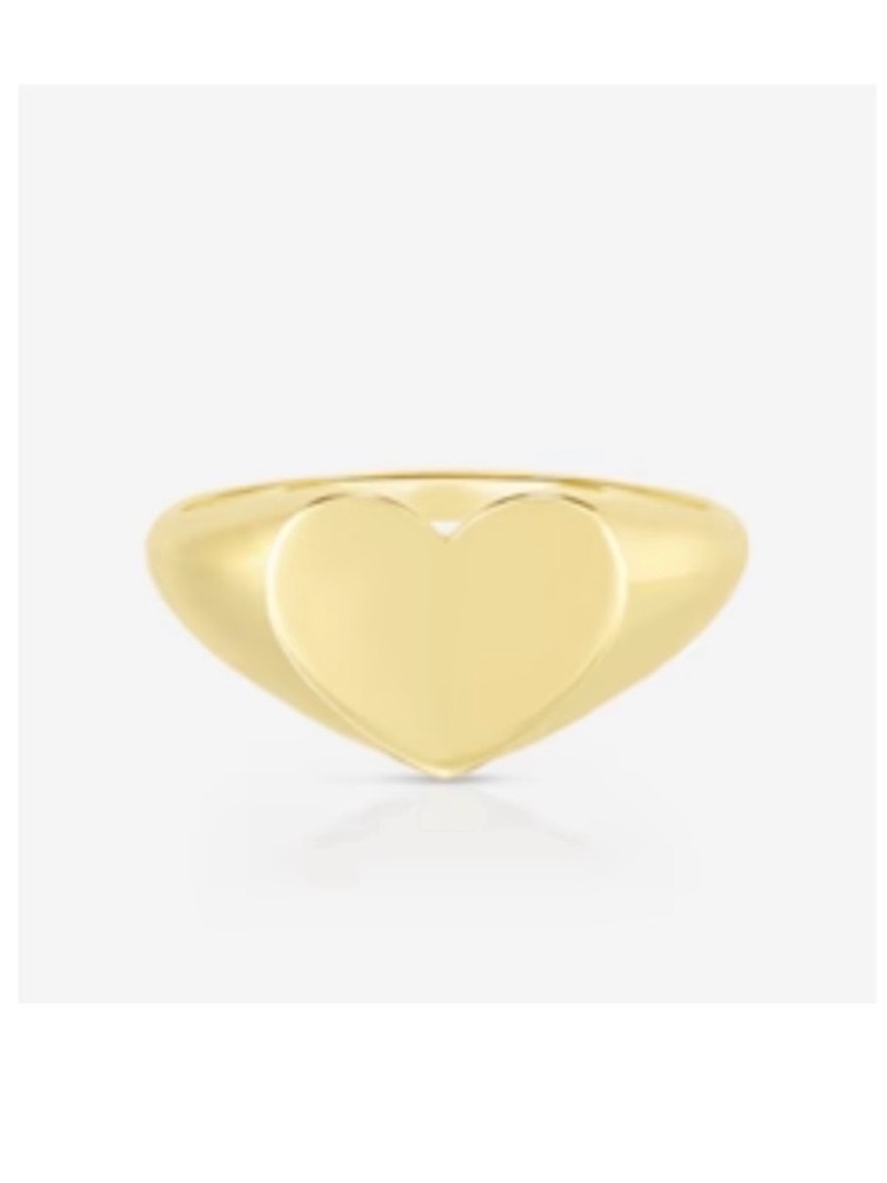 Ring concierge 14k gold heart signet ring
